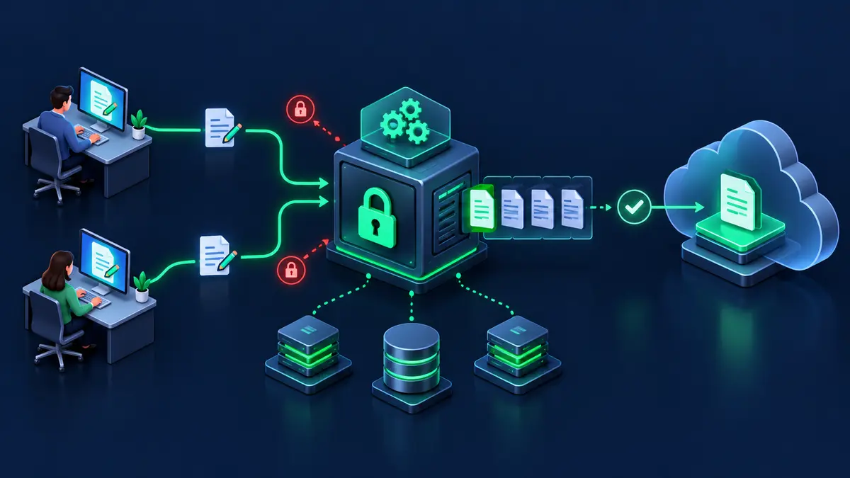 Flux de verrouillage transactionnel entre utilisateurs, cache Redis et stockage Nextcloud