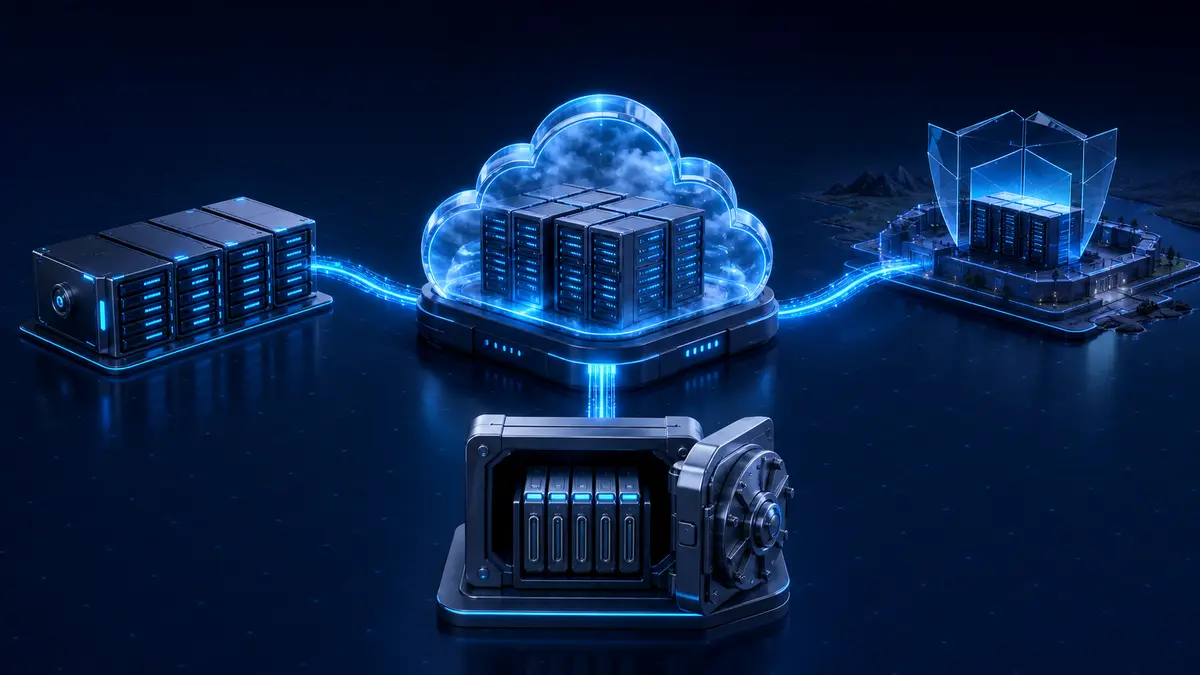 Architecture de sauvegarde Nextcloud avec copie locale, stockage distant chiffré et copie hors ligne
